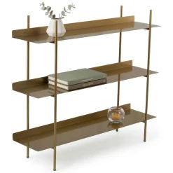 Mensola oro 3 Ripiani 120x34x106h cm, - Quirino