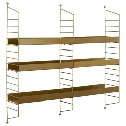 Mensola oro 3 Ripiani 98x21x100h cm, - Scurelle