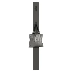 Mensola porta abiti 15x170h cm 3 posti grigio e antracite - Ascrea