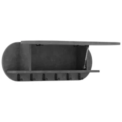 Mensola porta abiti 84x28h cm 6 posti grigio - Terry
