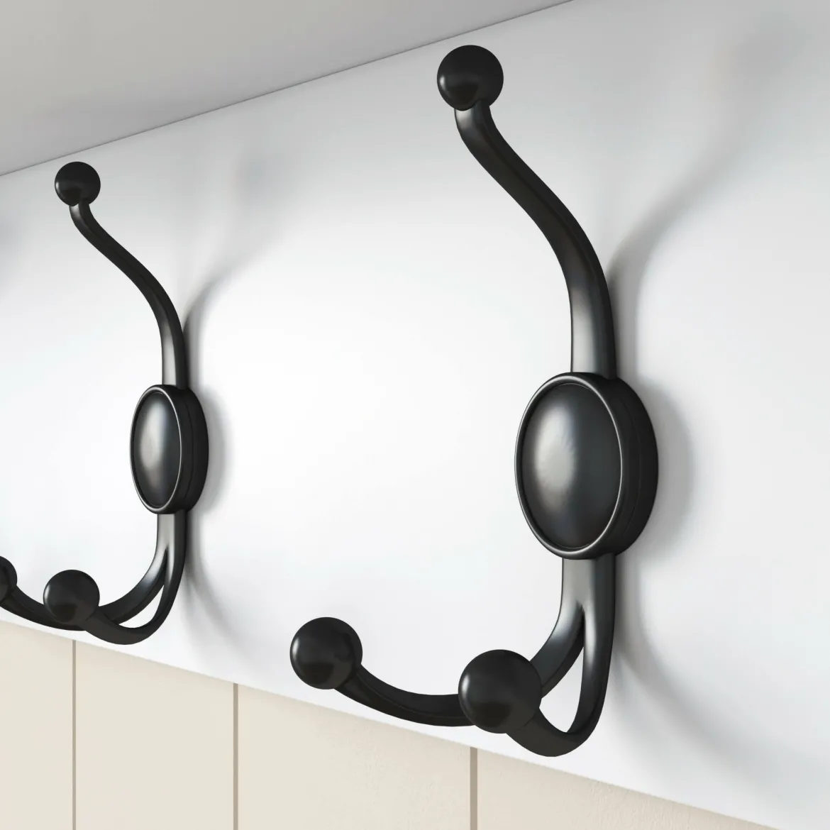 Mobile appendiabiti 120x37h cm 5 posti bianco - Egay