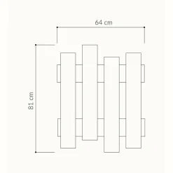 Mobile appendiabiti 64x79h cm 8 posti bianco - Astratto