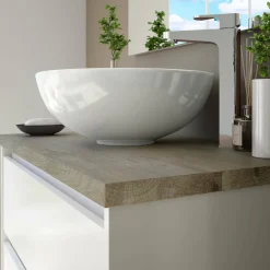 Mobile bagno moderno 3 cassetti 80x86x45h cm bianco lucido - Elleboro