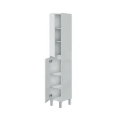Mobile colonna 2 ante 30x182h cm bianco lucido - Noru