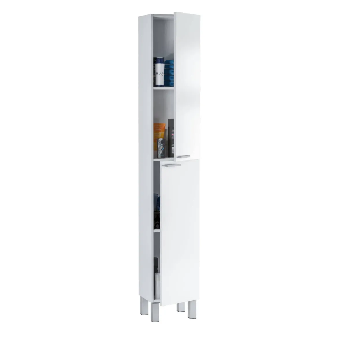 Mobile colonna bagno classico 2 ante 30x182h cm bianco lucido - Ark