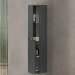 Mobile Colonna Nero Antracite Marrone Rovere Modulabile Cassetti 31x26x135h cm, 2 Ripiani - Arissa