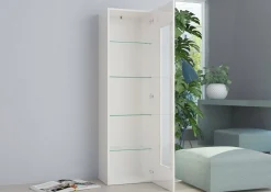 Mobile colonna vetrina 45x34x162h cm bianco lucido - Adatka