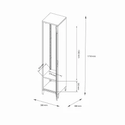 Mobile colonna 38x180h cm panna - Soleto