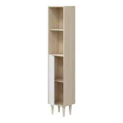 Mobile colonna 30x150h cm rovere e bianco lucido - Lazzarina