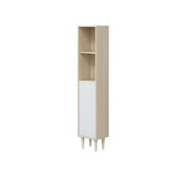 Mobile colonna 30x150h cm rovere e bianco lucido - Lazzarina
