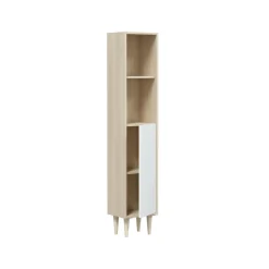 Mobile colonna 30x150h cm rovere e bianco lucido - Lazzarina
