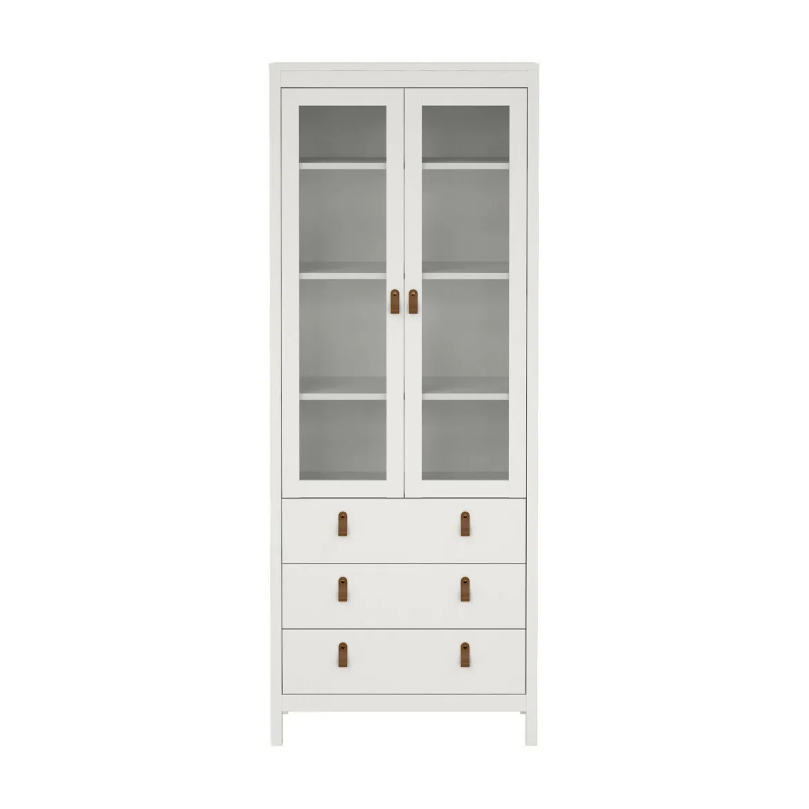 Mobile con vetrina 2 ante 78x32x199h cm bianco - Lazio