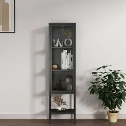 Mobile con vetrina 42x35x160h cm ardesia - Laces