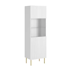 Mobile con vetrina 59x42x182h cm bianco - Raccuja