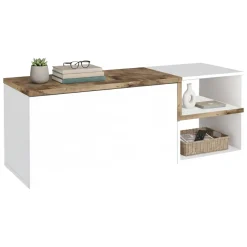 Mobile da ingresso 2 ante bianco lucido e acero 120x54h cm - Aska