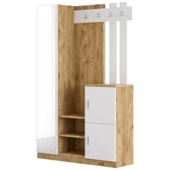 Mobile da ingresso 2 ante quercia e bianco 113x179h cm - Arco