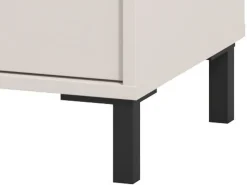Mobile da Ingresso Bianco Crema Nero un Cassetto 2 Ripiani 77x35x98h cm, 2 Ante - Torrice