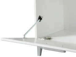 Mobile da Ingresso Bianco Grigio un Ripiano 2 Ante 79x35x45h cm, 2 Vani - Cannole