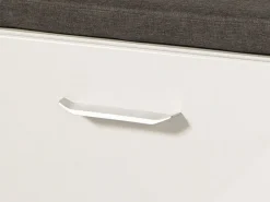 Mobile da Ingresso Bianco Grigio un Ripiano 2 Ante 79x35x45h cm, 2 Vani - Cannole