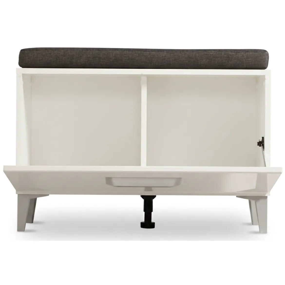 Mobile da Ingresso Bianco Grigio un Ripiano 2 Ante 79x35x45h cm, 2 Vani - Cannole