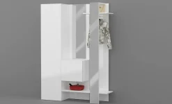 Mobile da ingresso da parete 3 ante rovere e bianco 91x94h cm - Scultore