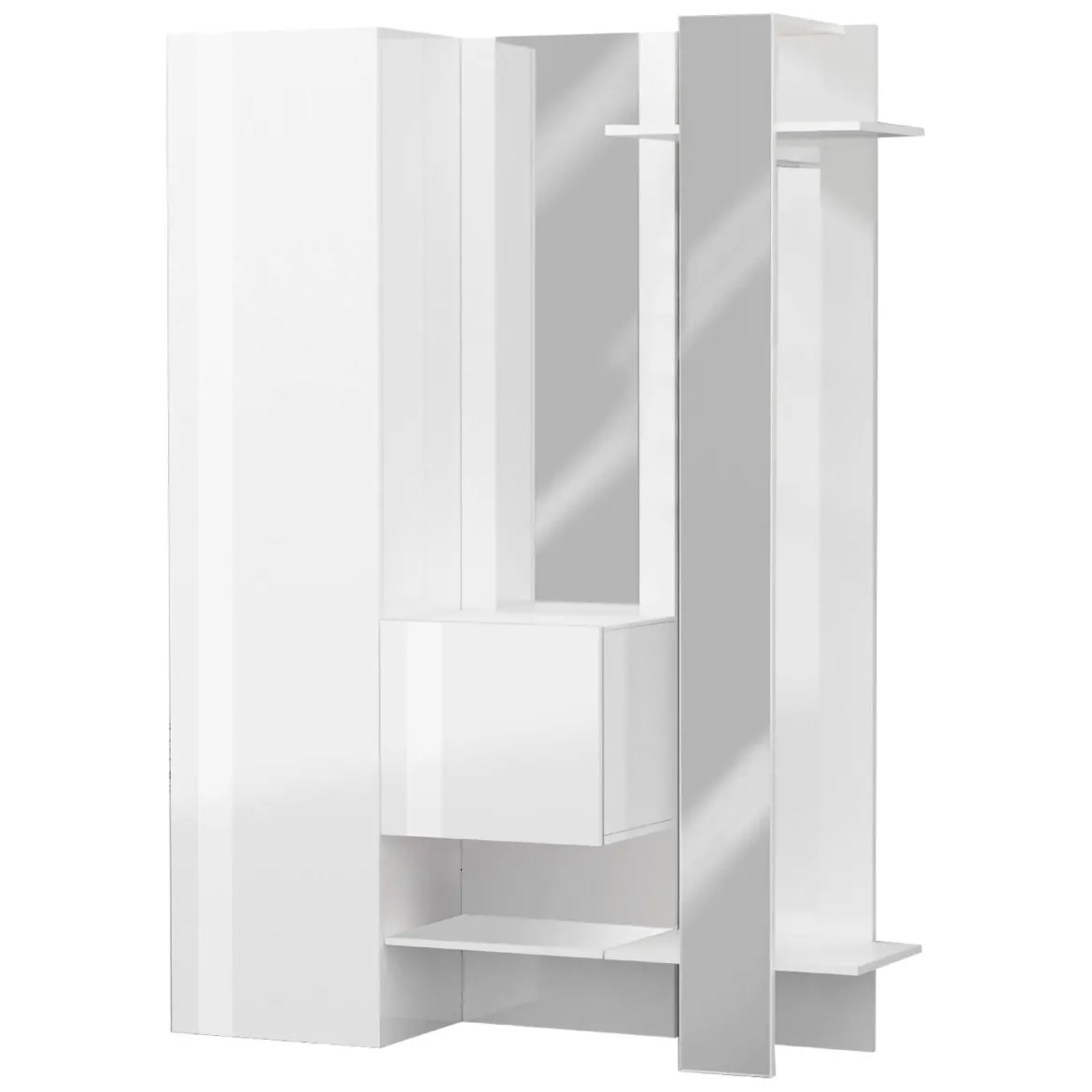 Mobile da ingresso da parete 2 ante bianco 140x190h cm - Arabelle