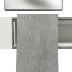 Mobile da Ingresso Grigio Cemento Installazione Sospesa Materiale Struttura in Legno Nobilitato 63x27x78h cm, Sfumatura Colore Struttura Cemento