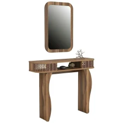 Mobile da Ingresso Marrone Noce Nero 8 Ripiani Appendiabiti 90x35x200h cm, Apertura Battente - Pecchi