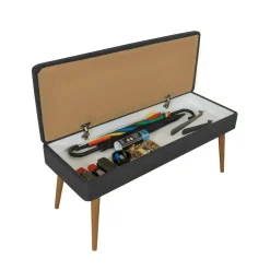 Mobile da Ingresso Marrone Quercia Nero Antracite 16 Paia Cassetti 50x38x135h cm, 7 Ripiani - Podgorica
