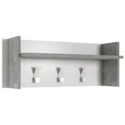 Mobile da ingresso minimal sospeso bianco e cemento 90x34h cm - Angry