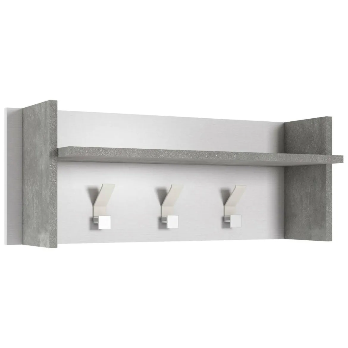 Mobile da ingresso minimal sospeso bianco e cemento 90x34h cm - Angry