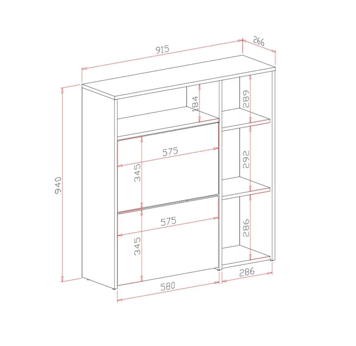 Mobile da ingresso Scultore, 92x27h94 cm, Antracite e Cemento