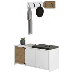 Mobile da ingresso sospeso antracite lucido 50x140h cm - Etesia
