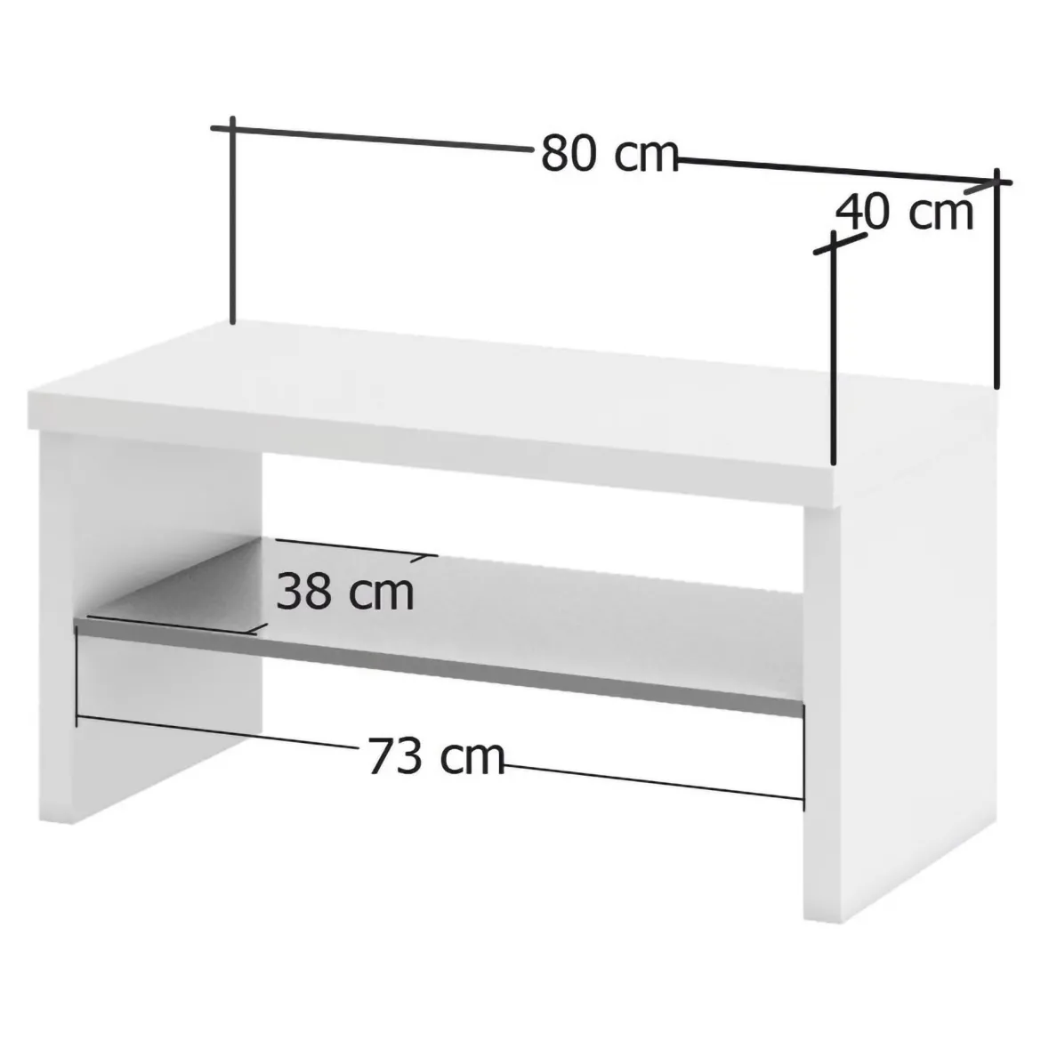 Mobile da ingresso sospeso bianco lucido e antracite 80x40h cm - Trivia