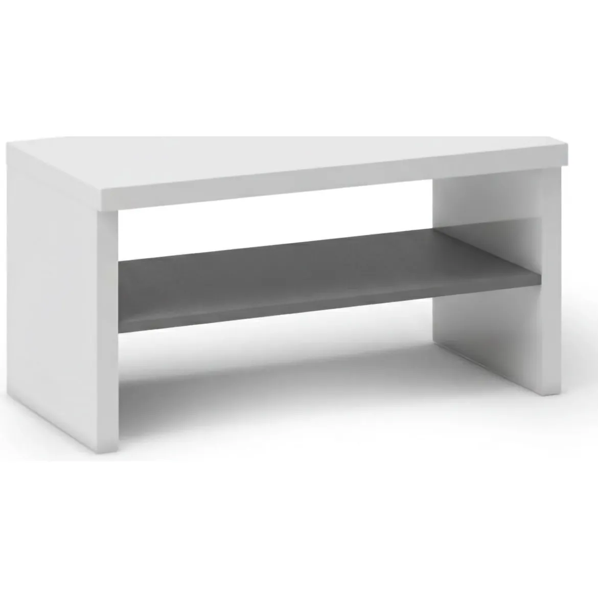 Mobile da ingresso sospeso bianco lucido e antracite 80x40h cm - Trivia