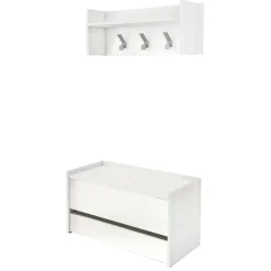 Mobile da ingresso sospeso con cassetto bianco 90x46h cm - Actinolite