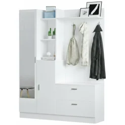 Mobile ingresso appendiabiti bianco 140x181h cm - Anumali