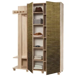Mobile ingresso cannettato 2 ante quercia 135x194h cm - Liana