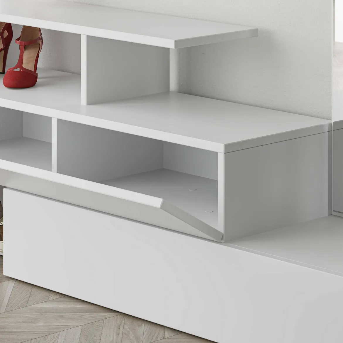 Mobile ingresso da parete 3 ante bianco 170x190h cm - Barengo