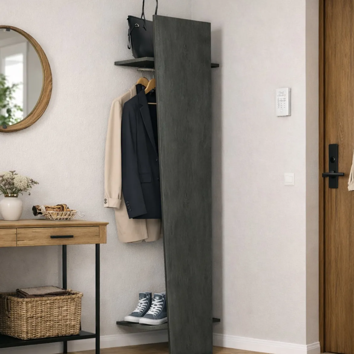 Mobile ingresso da parete antracite 50x200h cm - Allinko