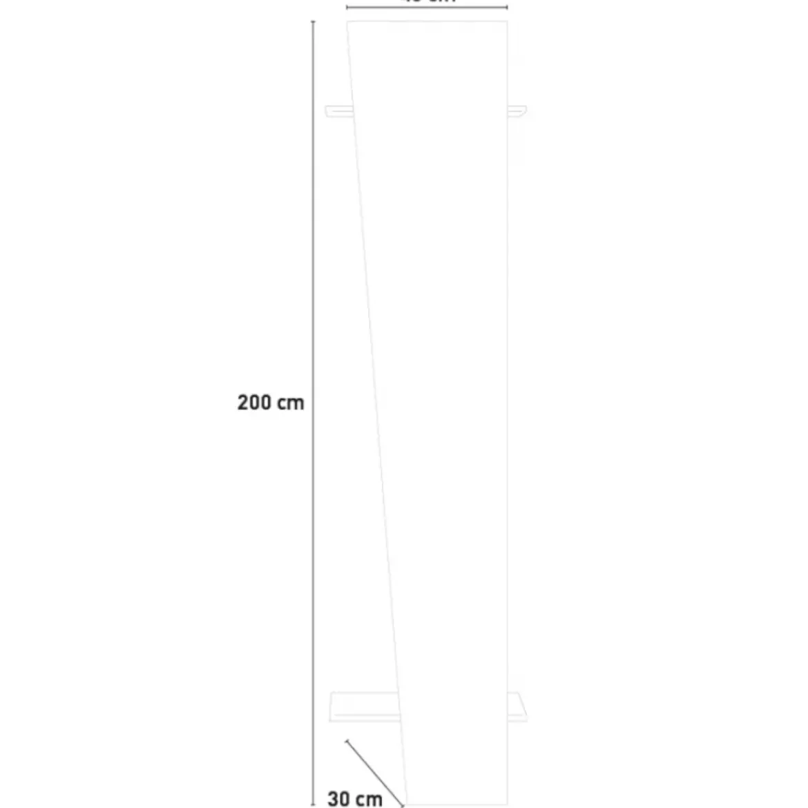 Mobile ingresso da parete antracite 50x200h cm - Allinko