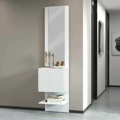Mobile ingresso da parete bianco 45x190h cm - Ivana