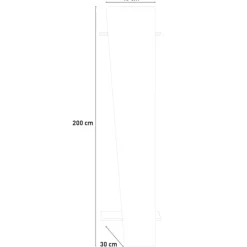 Mobile ingresso moderno da parete bianco lucido 50x200h cm - Allinko