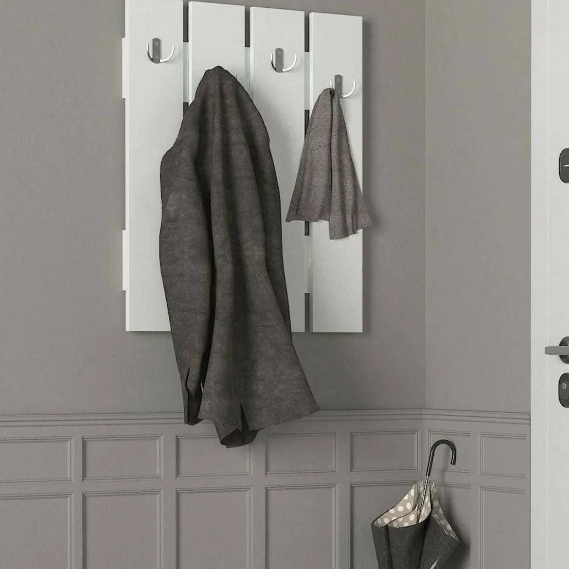 Mobile ingresso sospeso bianco 64x80h cm - Joachim