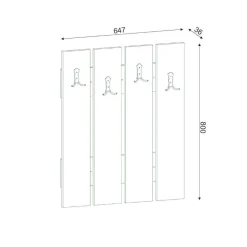 Mobile ingresso sospeso bianco 64x80h cm - Joachim