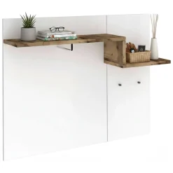Mobile ingresso sospeso bianco lucido e ardesia 50x140h cm - Etesia