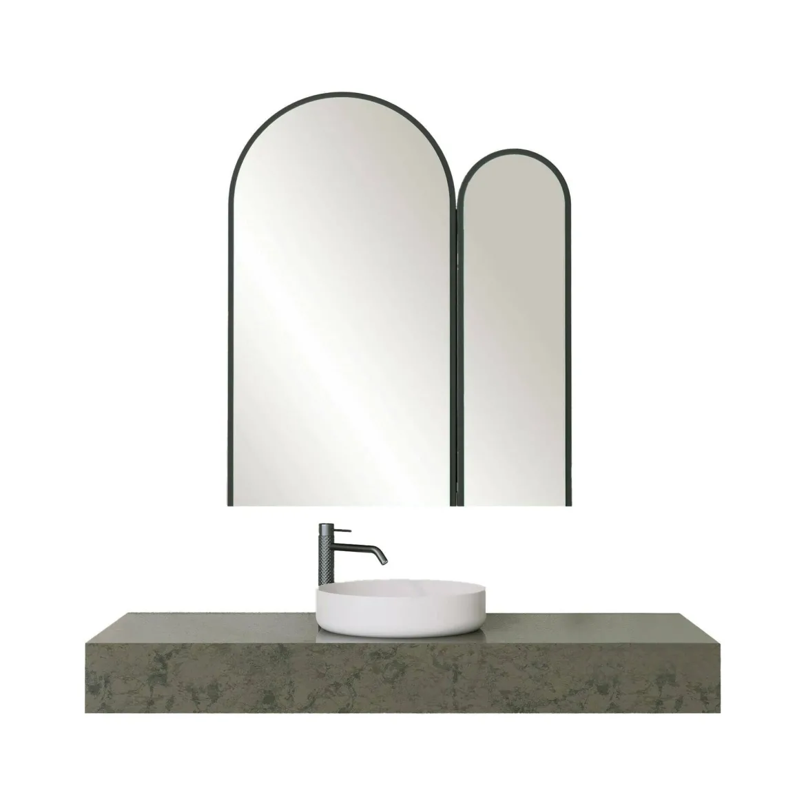 Mobile lavabo 2 ante 50x12x45h cm nero - Paramaribo