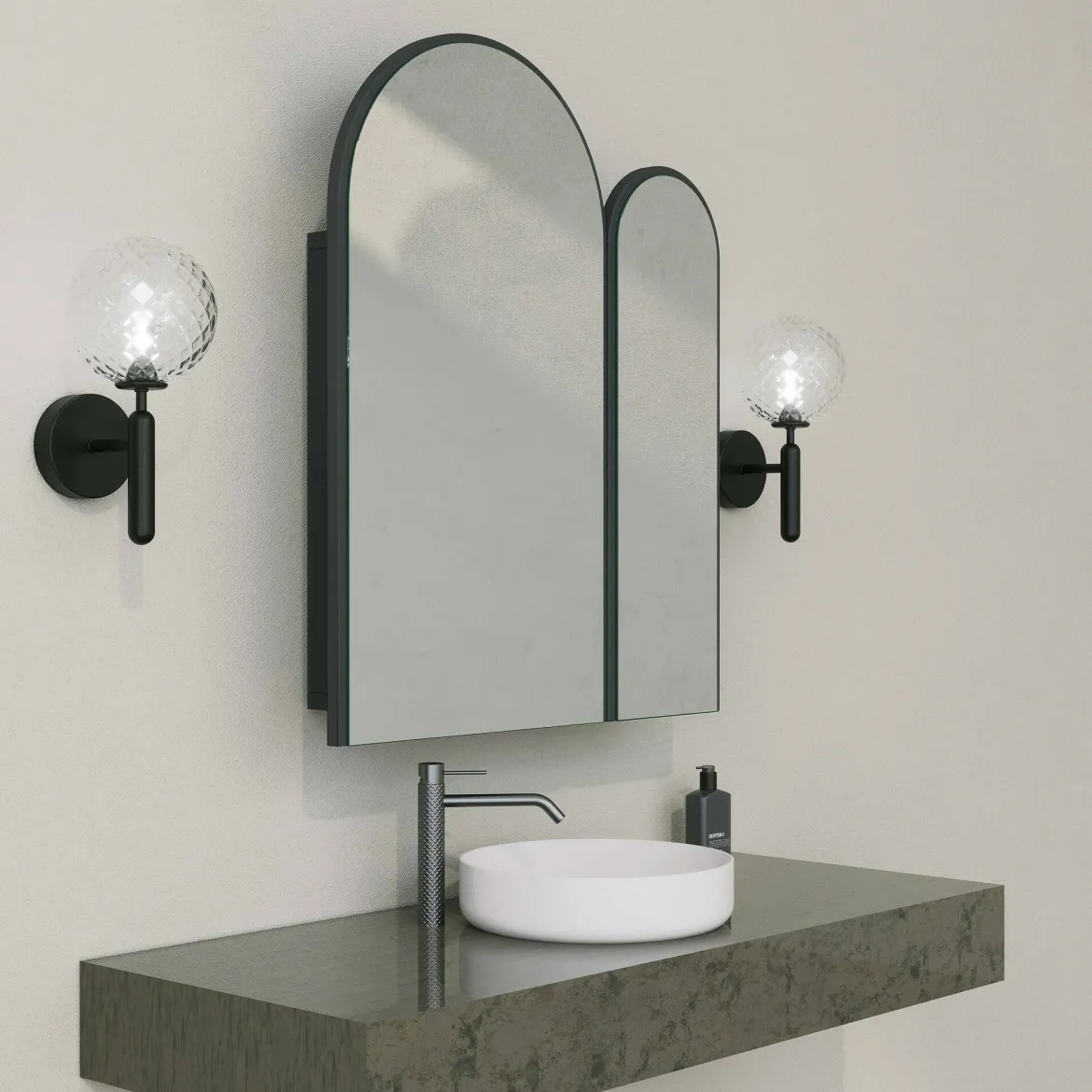Mobile lavabo 2 ante 50x12x45h cm nero - Paramaribo