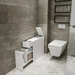 Mobile lavabo 2 cassetti 20x60x55h cm bianco - Isidora