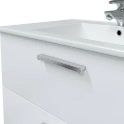 Mobile lavabo 2 cassetti 80x45x50h cm bianco lucido - Felix